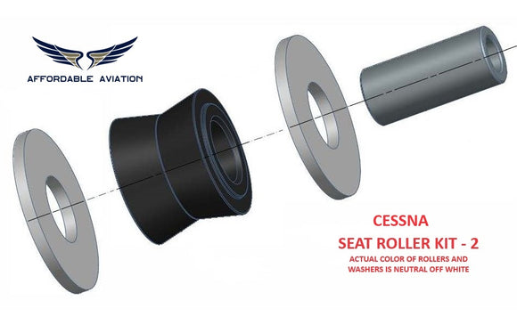 AA6-CESSNA SEAT ROLLER KIT-2    FAA/PMA APPROVED! Seat Kit - 2