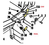 1414231-1,  CESSNA SEAT PAWLS for STANDARD & VERTICALLY ADJUSTABLE SEATS (Not Articulating)