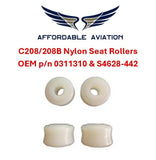 P/N 0311310 & S4628-442 - CESSNA CARAVAN C208/208B NYLON SEAT ROLLERS - SOLD AS PACK OF 4