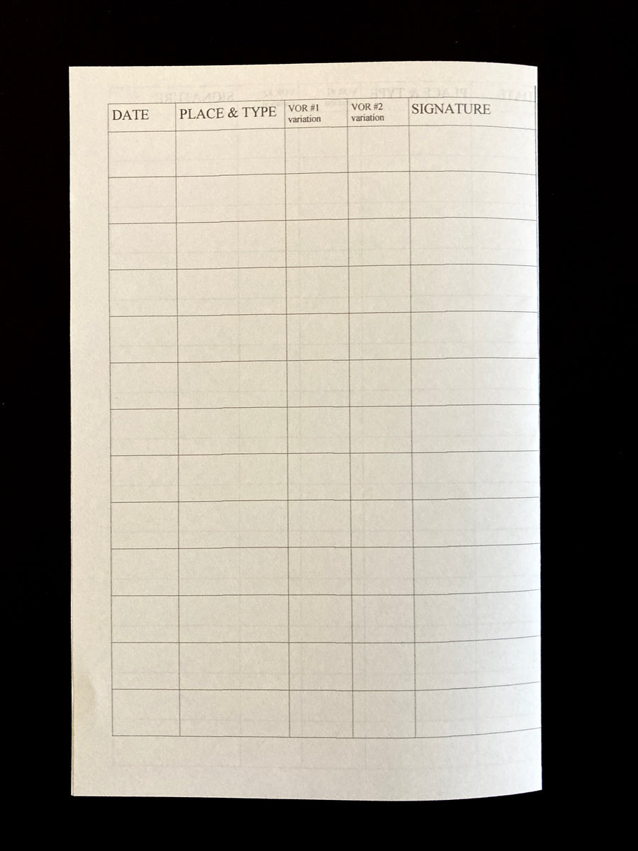 FREE - VOR EQUIPMENT CHECK LOG – Affordable Aviation