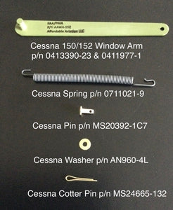 AA3 - FAA/PMA APPROVED CESSNA WINDOW ARM - DIRECT REPLACEMENT FOR CESSNA P/N 0413390-23 & 0411977-1, WINDOW ARM KIT ENSURES YOU HAVE WHAT YOU NEED